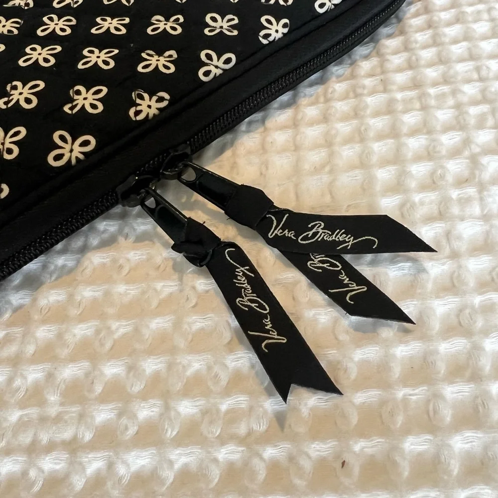 Vera Bradley Black and White Floral Laptop Sleeve